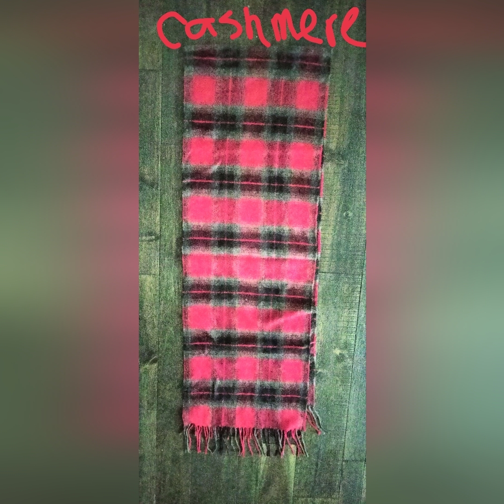 Red and Black Plaid Scarf